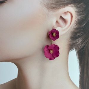 J.Crew Flower Drop Earrings